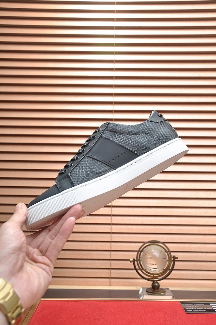 Burberry Black Check Low-Top Sneakers