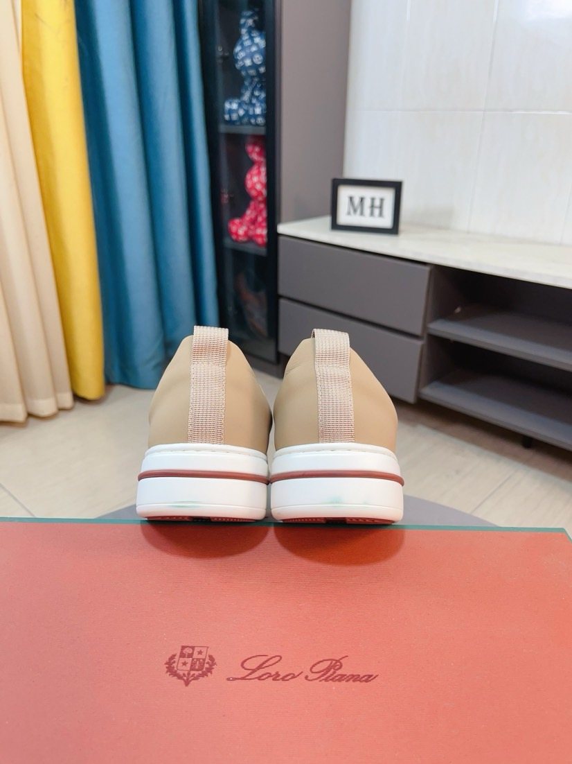 Loro Piana Contrast-Toe Low-Top Sneakers