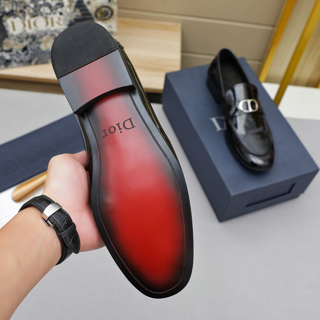 Dior Black Patent Leather Loafers