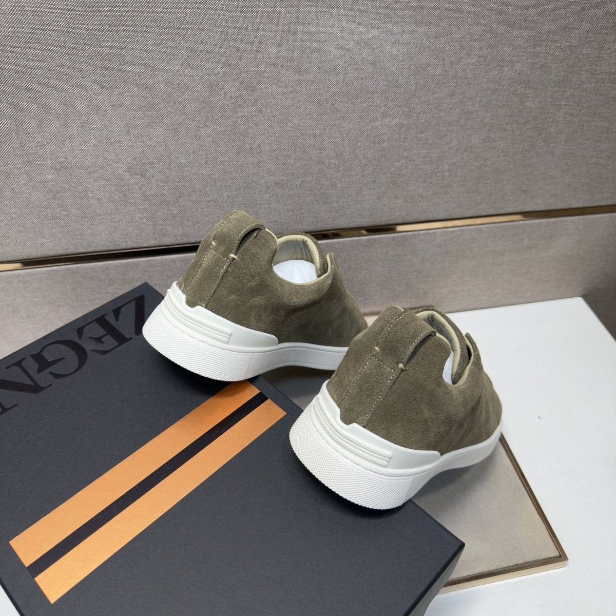 Zegna Men's Textured Slip-On Sneakers