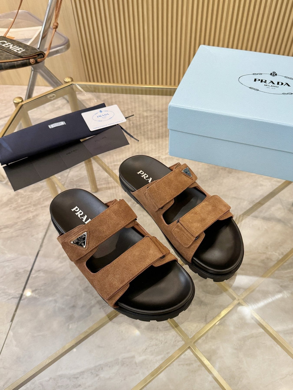 Prada Lug Sole Platform Sandals
