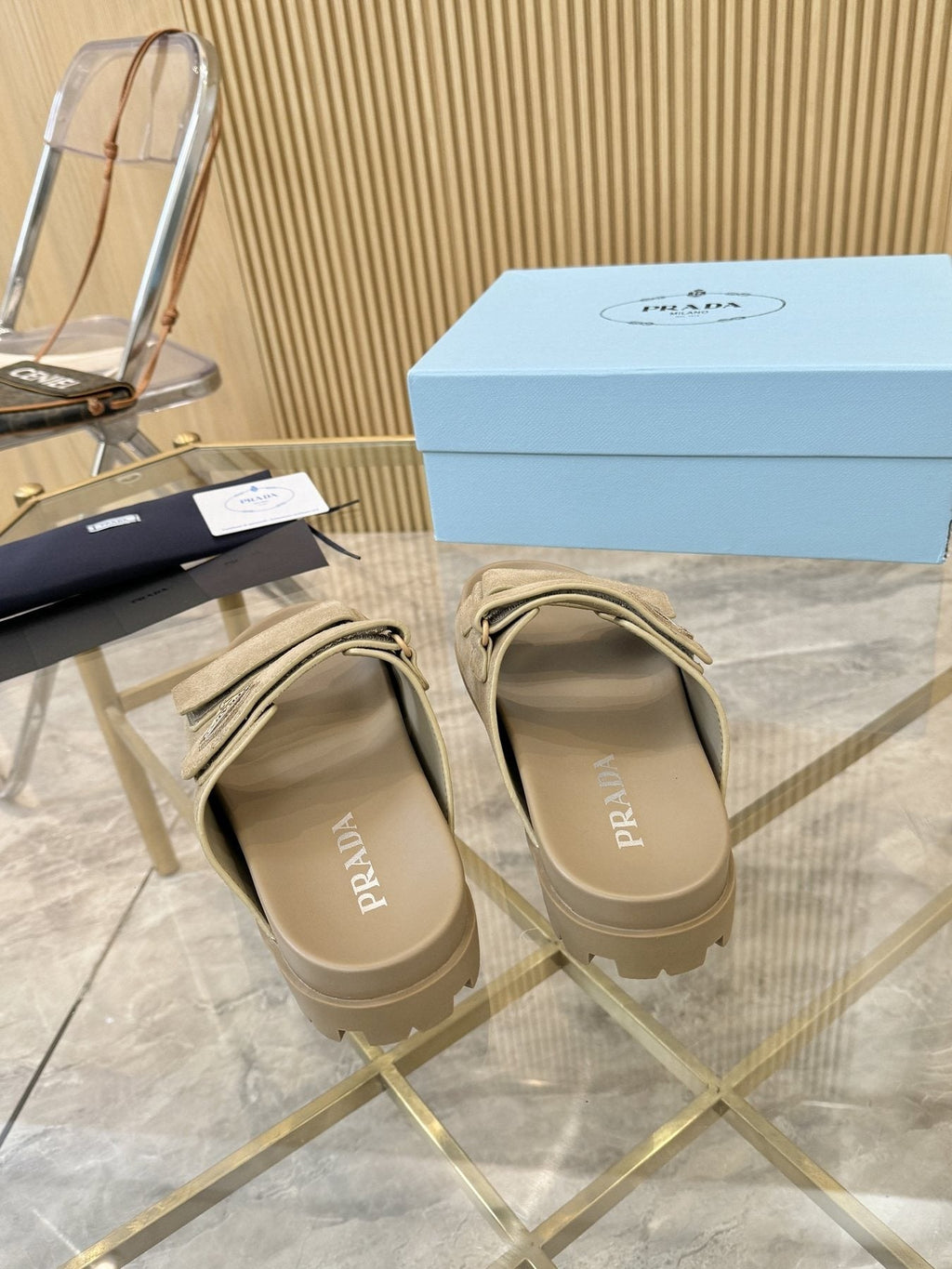 Prada Lug Sole Platform Sandals