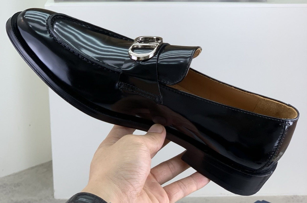 Dior Black Buckle Loafers - Leather Lining