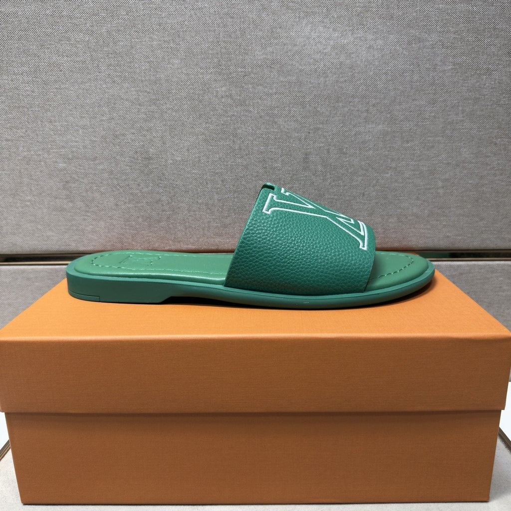 Louis Vuitton Men's Outlined LV Slide Sandals