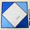 Chanel Blue Color-Block Square Scarf