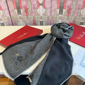 Loro Piana Black & White Herringbone Scarf