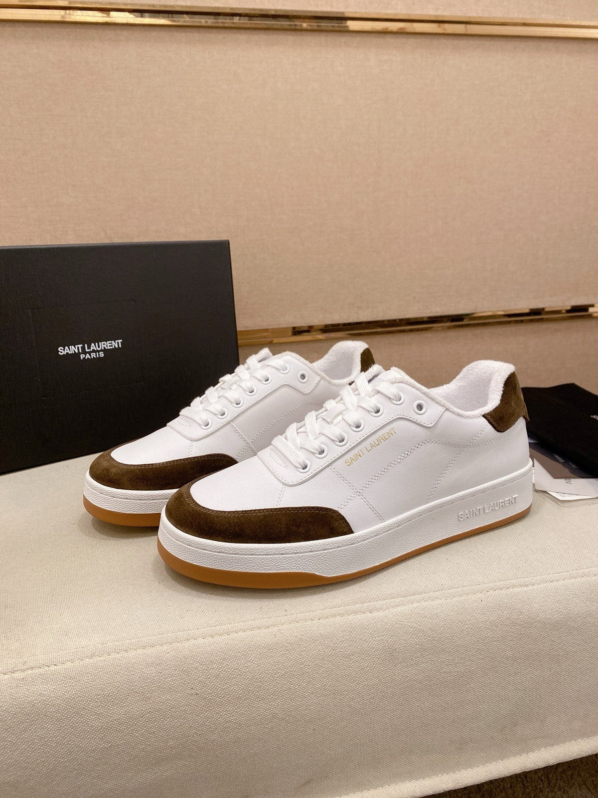 Saint Laurent Perforated Low-Top Sneakers - Perforated Side Panels