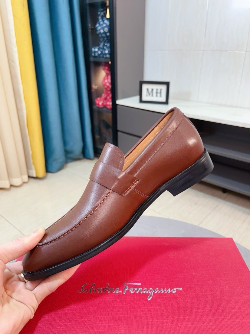 Ferragamo Men's Metal-Accent Moc-Toe Loafers