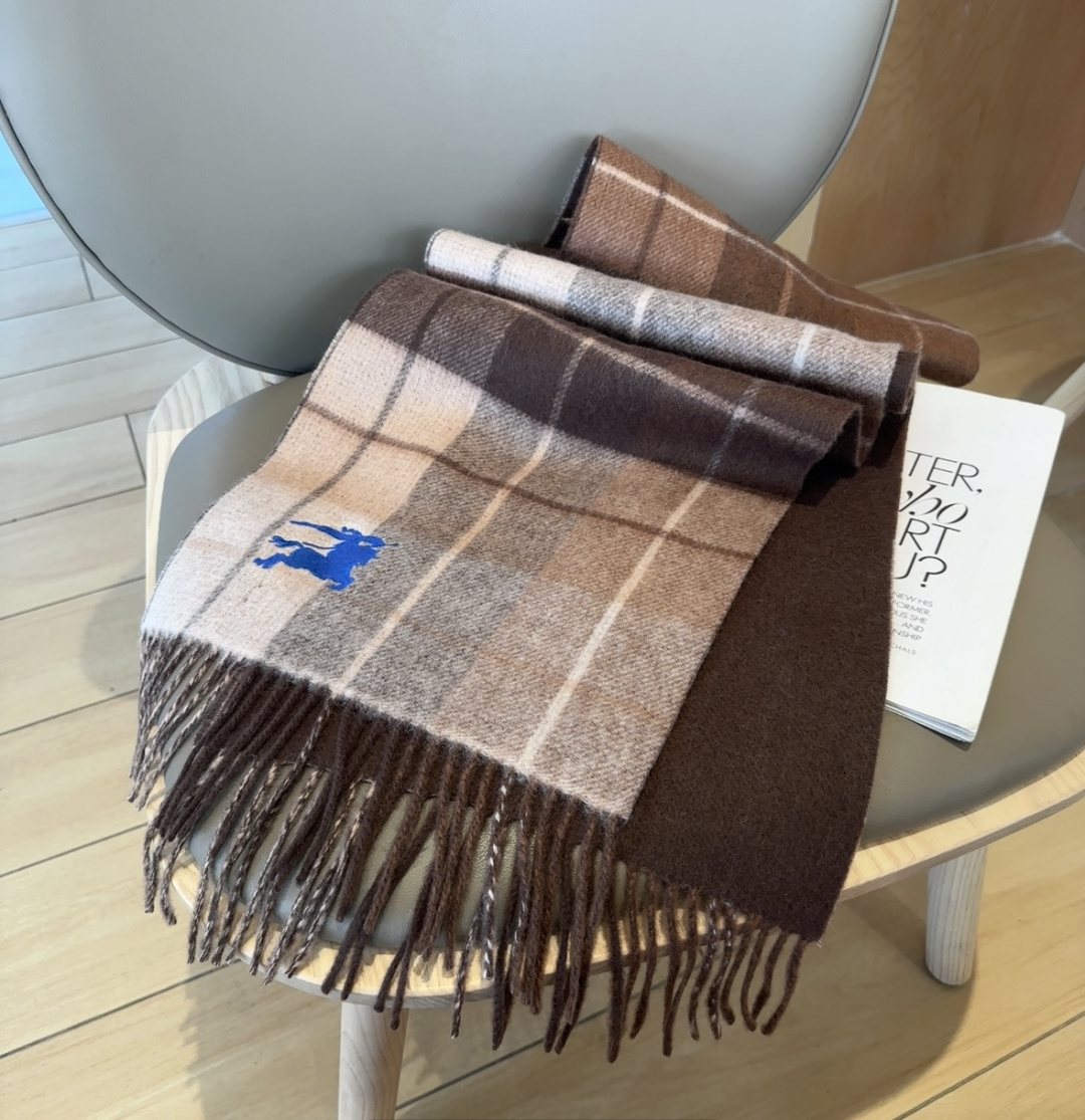 Burberry Two-Sided Fringed Scarf