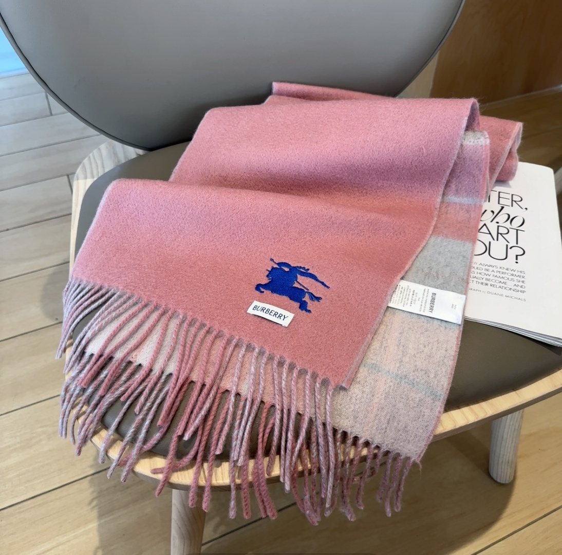 Burberry Two-Sided Fringed Scarf