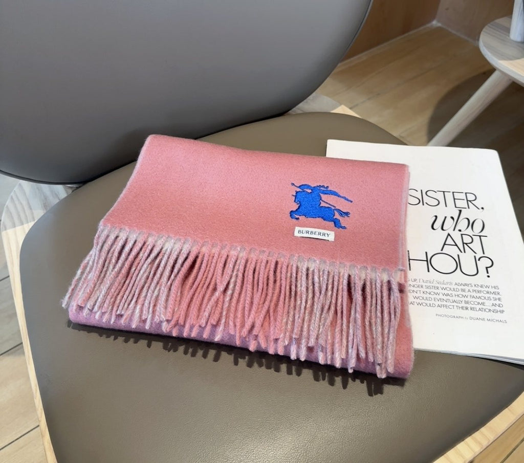 Burberry Two-Sided Fringed Scarf