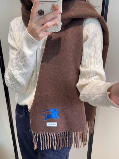 Burberry Two-Sided Fringed Scarf