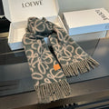 Loewe Loop Motif Fringed Scarf