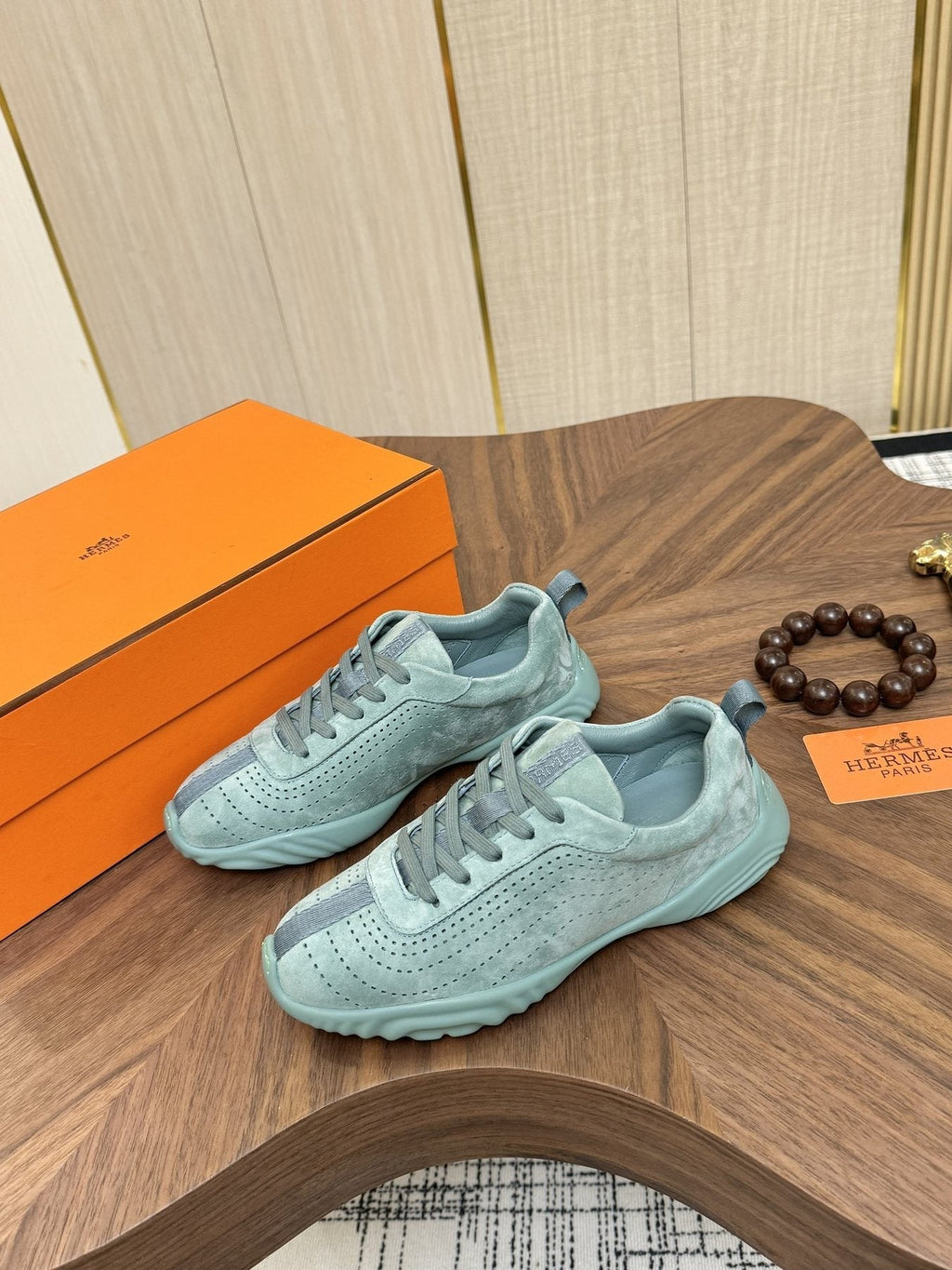 Hermès Perforated Low-Top Sneakers