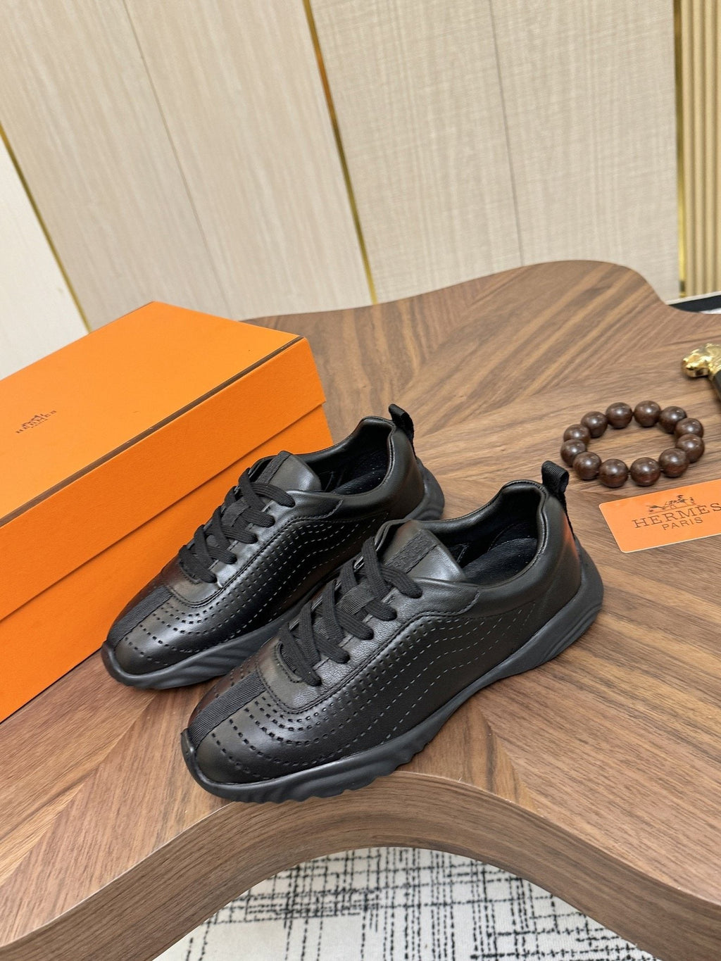 Hermès Perforated Low-Top Sneakers