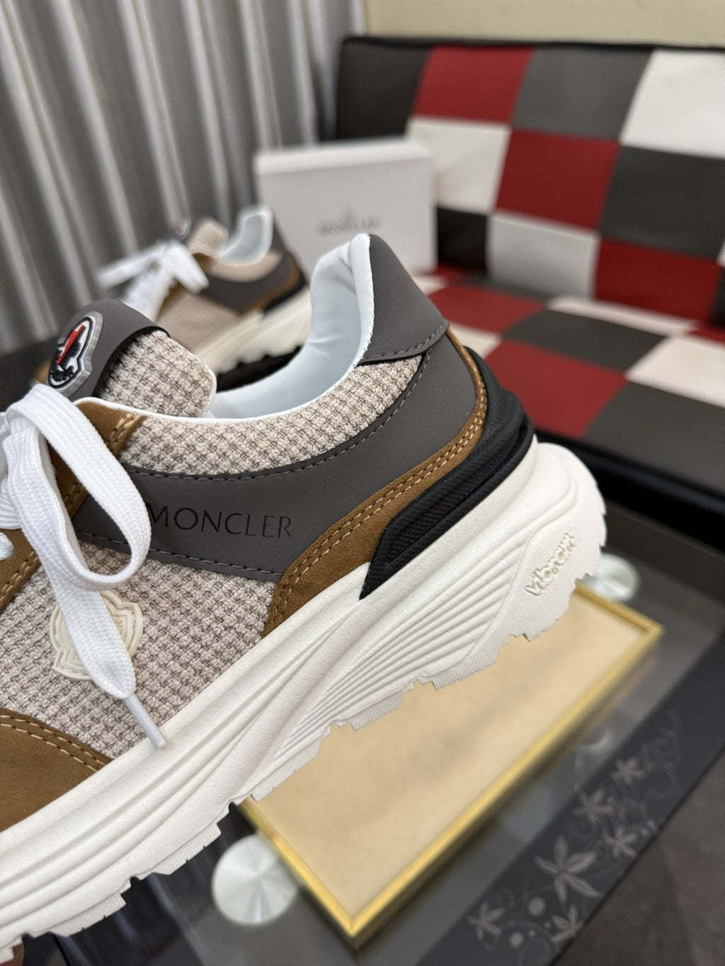 Moncler Men's Mesh Panel Sneakers - Padded Collar