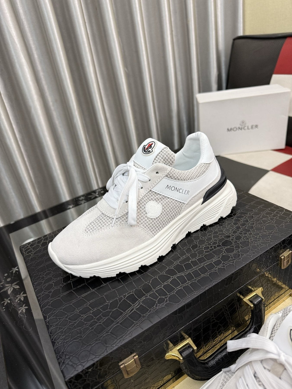 Moncler Men's Mesh Panel Sneakers - Padded Collar