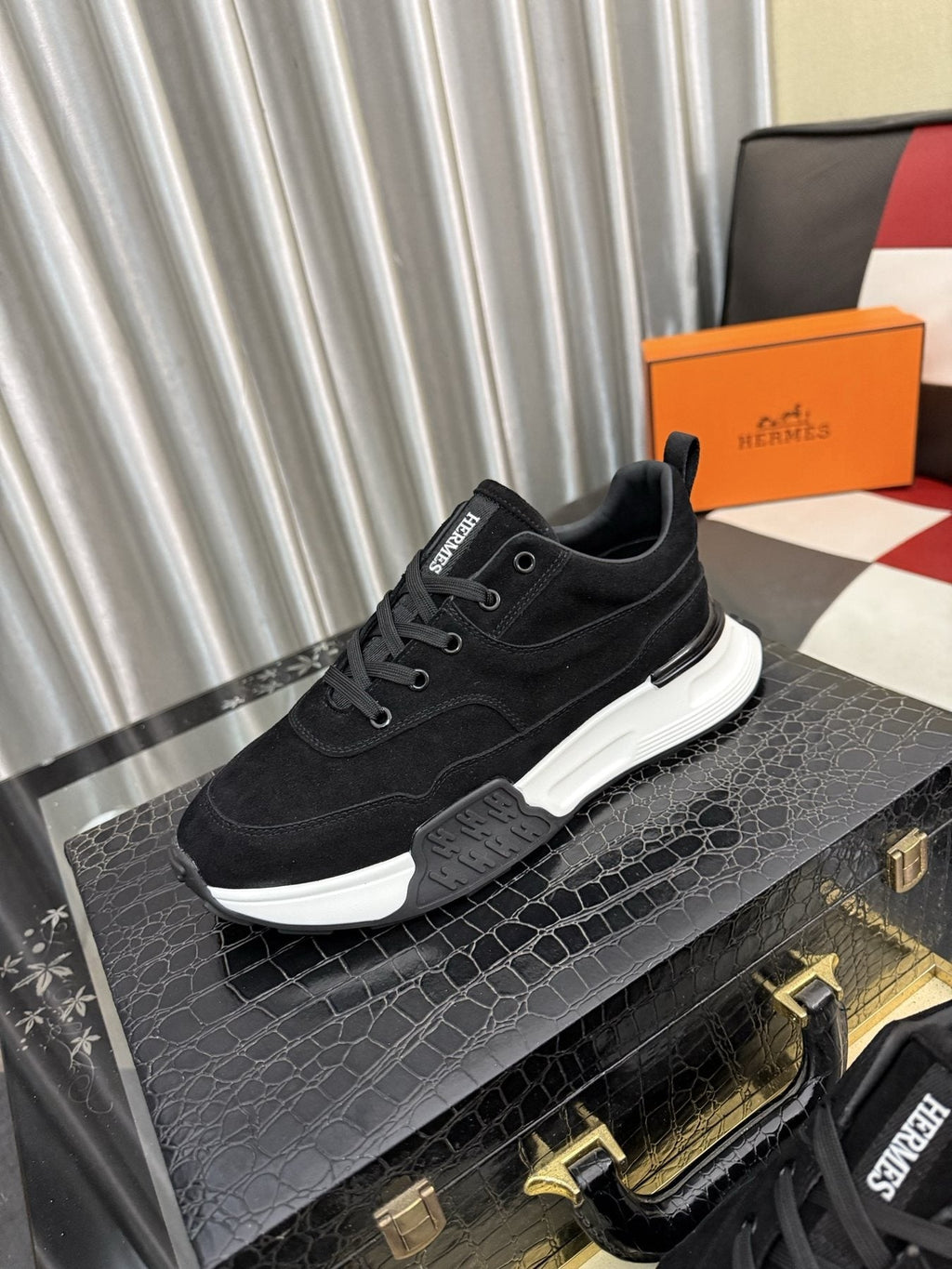 Hermès Layered Low-Top Sneakers