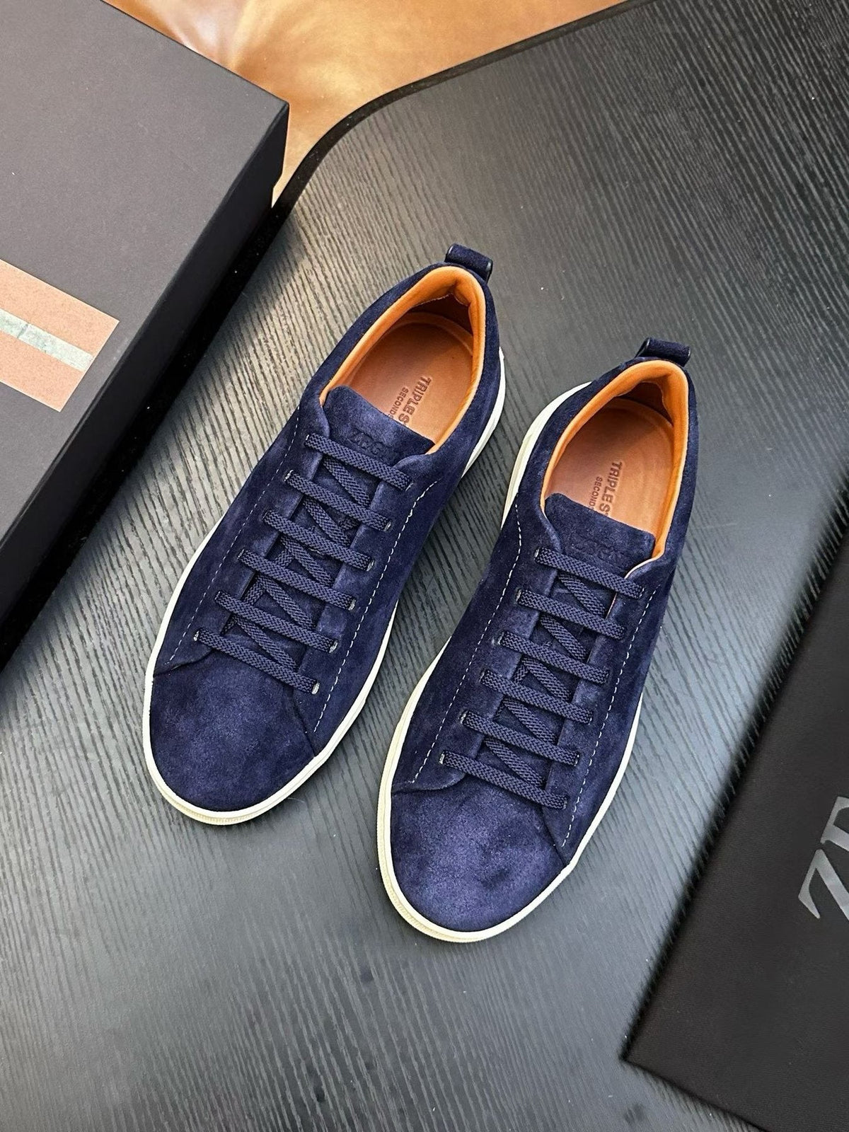 Zegna Brown Lace-Up Sneakers