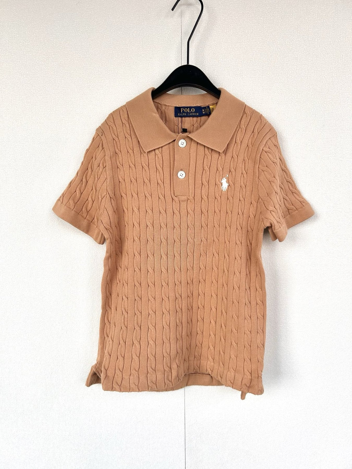 Ralph Lauren Women's Cable-Knit Short-Sleeve Polo Shirt