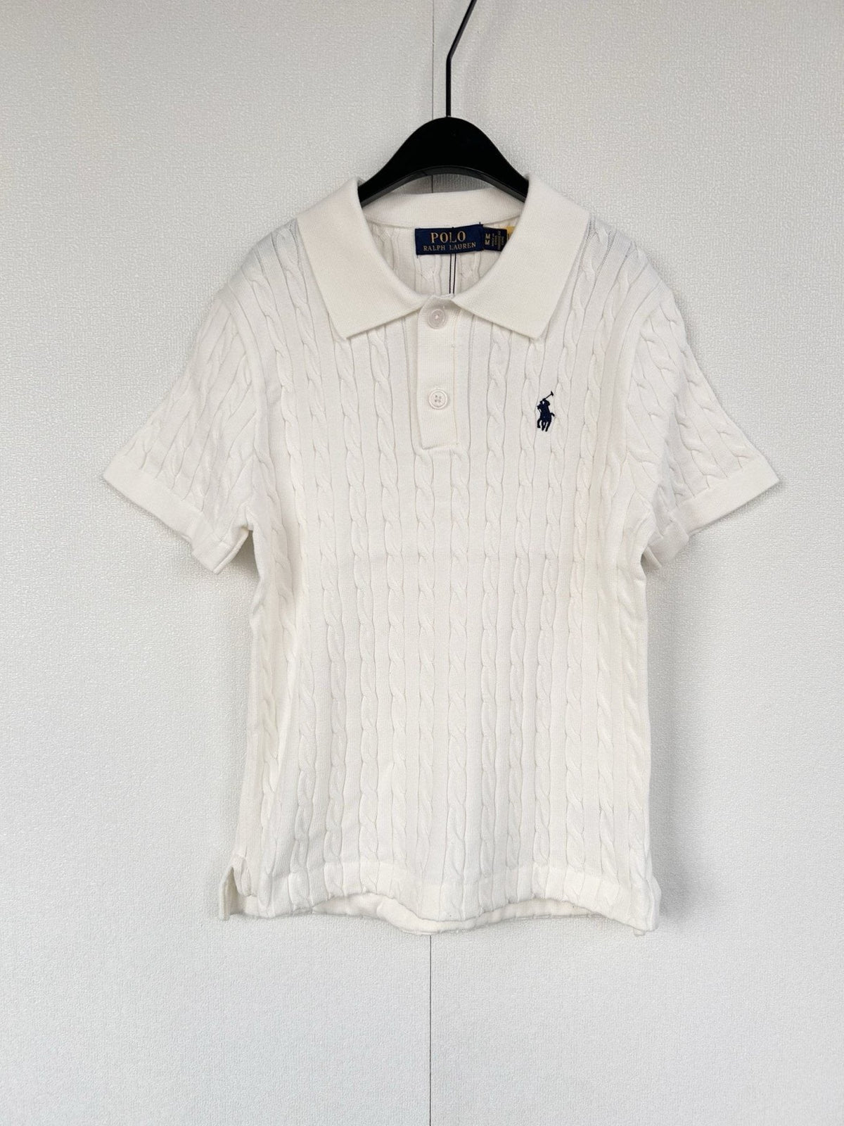 Ralph Lauren Women's Cable-Knit Short-Sleeve Polo Shirt