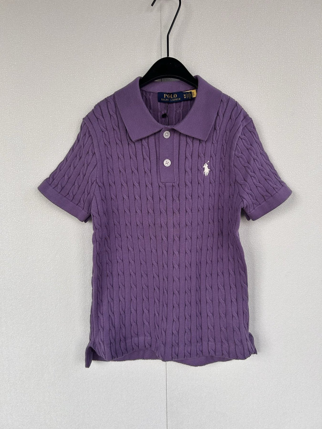 Ralph Lauren Women's Cable-Knit Short-Sleeve Polo Shirt
