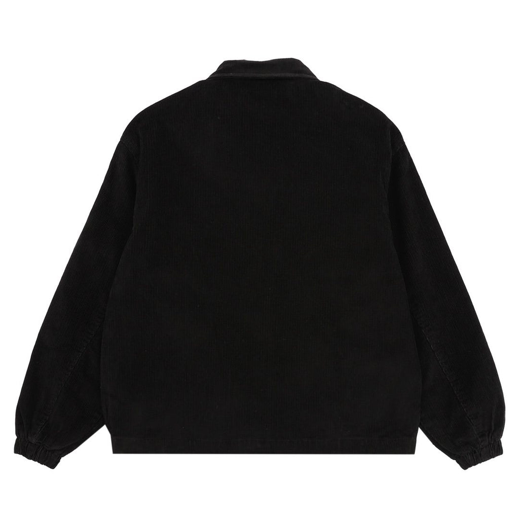Ralph Lauren Black Cotton Embroidered Emblem Zip-Front Jacket