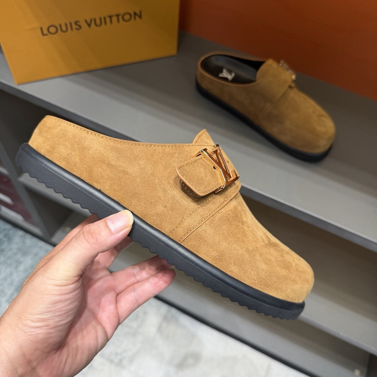 Louis Vuitton Men's Adjustable Strap Slip-On Shoes