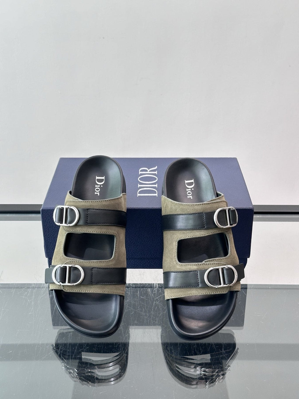 Dior Two-Strap Buckle Sandals