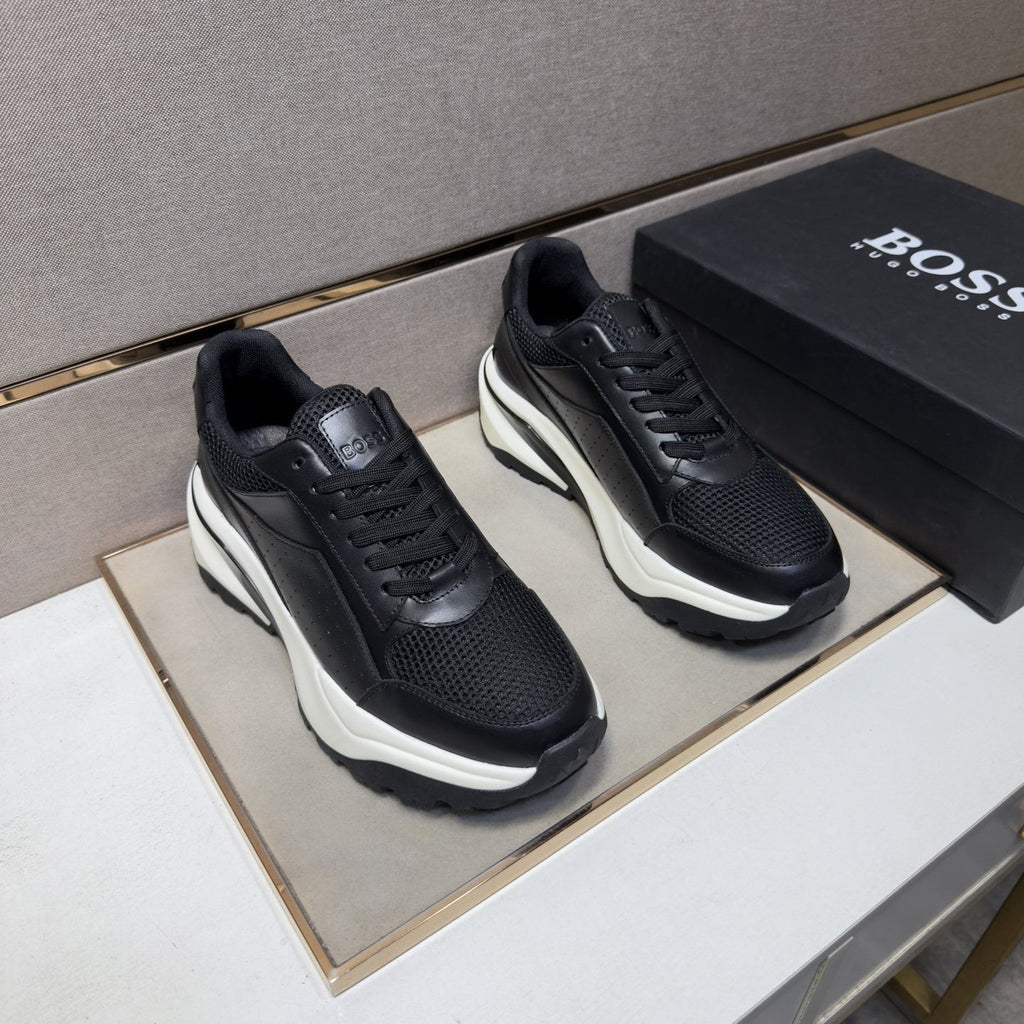 HUGO BOSS Mesh-Textured Casual Sneakers