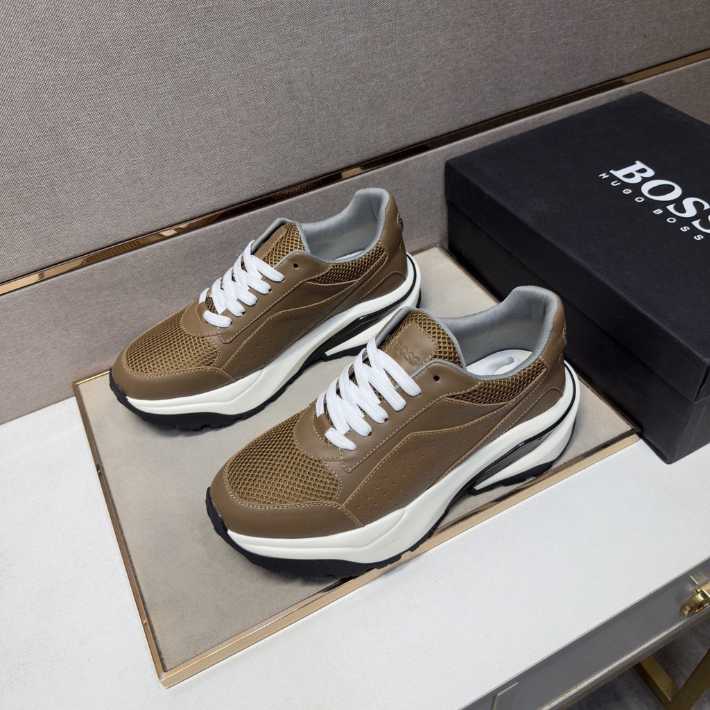 HUGO BOSS Mesh-Textured Casual Sneakers