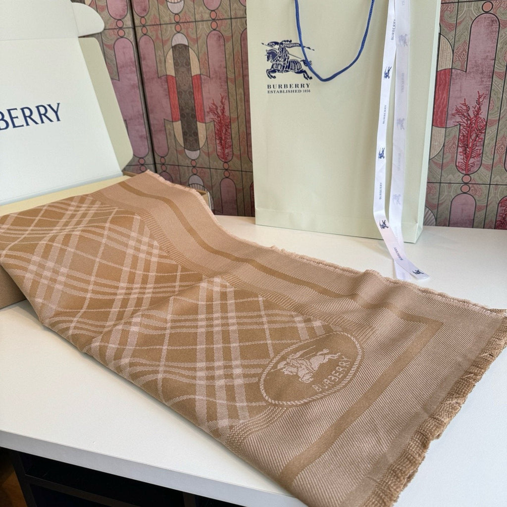 Burberry Fringed Woven Shawl