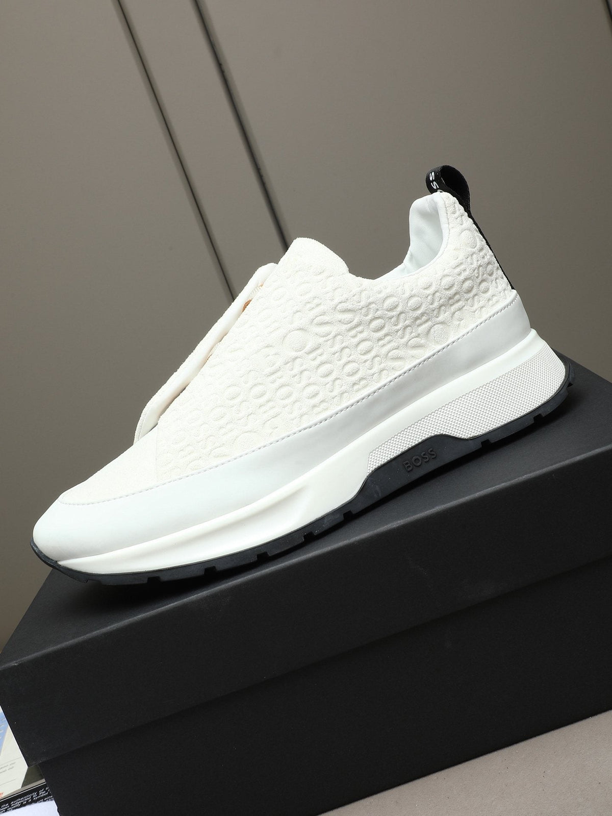 Hugo Boss Men's Textured Thick-Sole Slip-On Sneakers