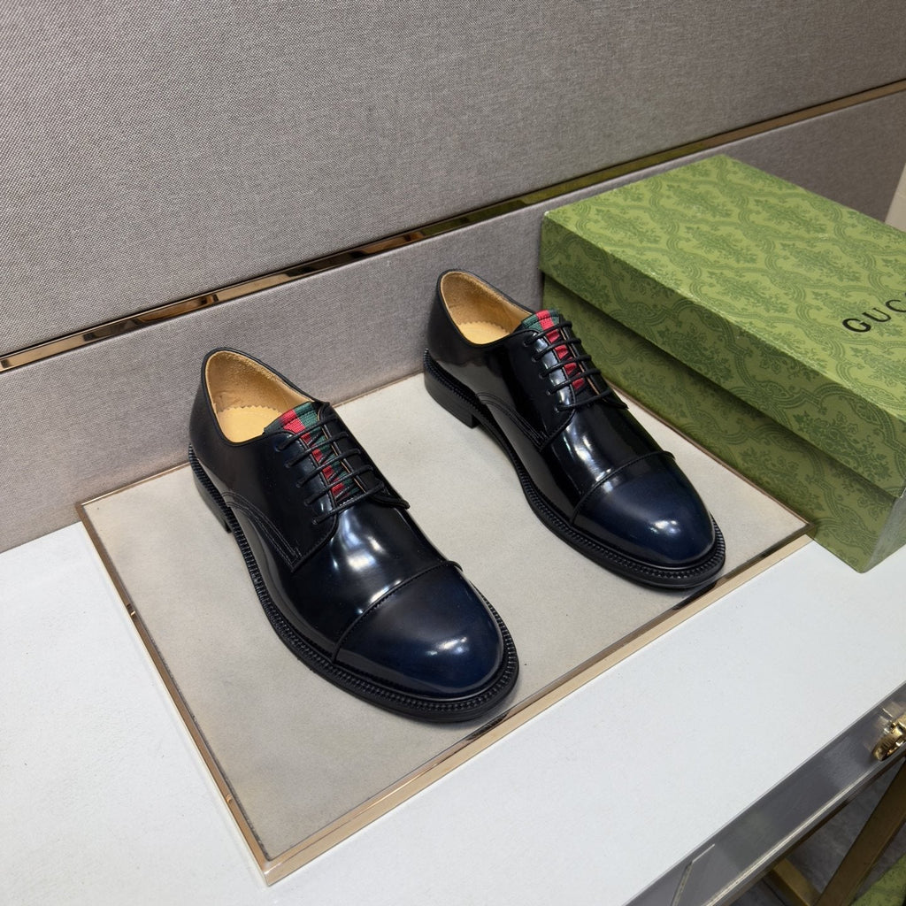 Gucci Men's Stripe-Accent Lace-Up Dress Shoes