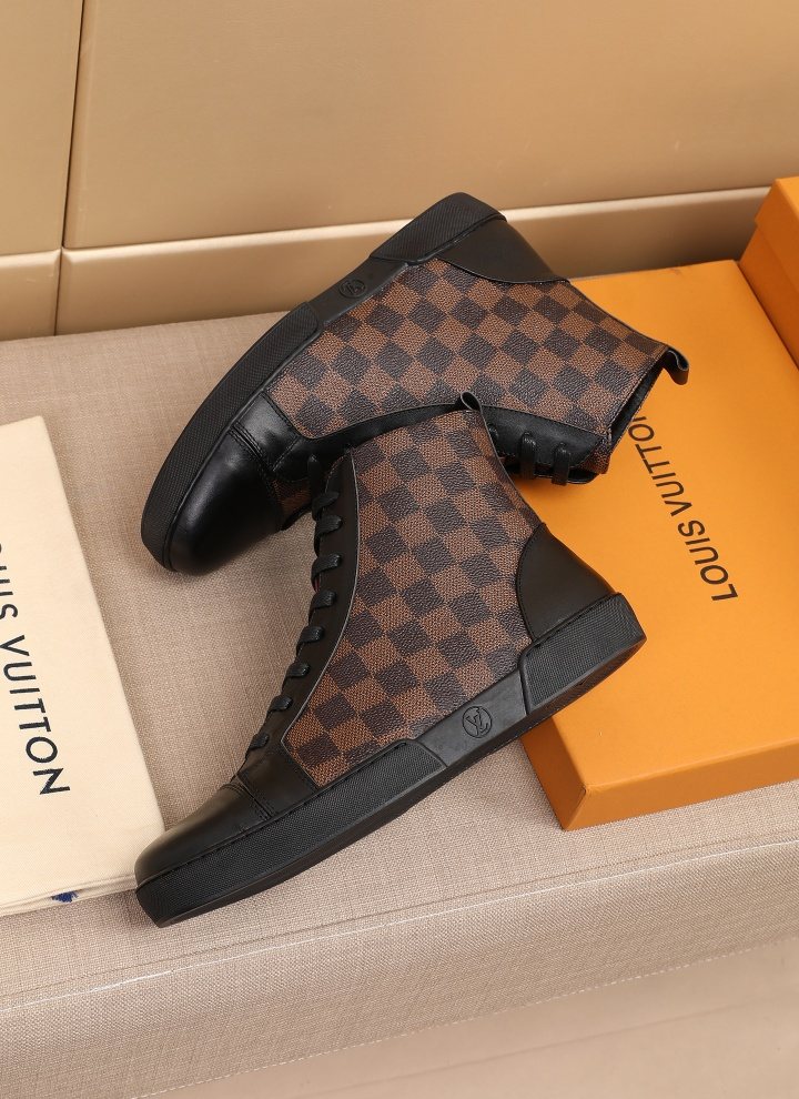 Louis Vuitton Checkerboard High-Top Boots