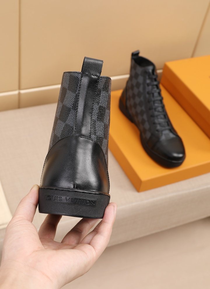 Louis Vuitton Checkerboard High-Top Boots